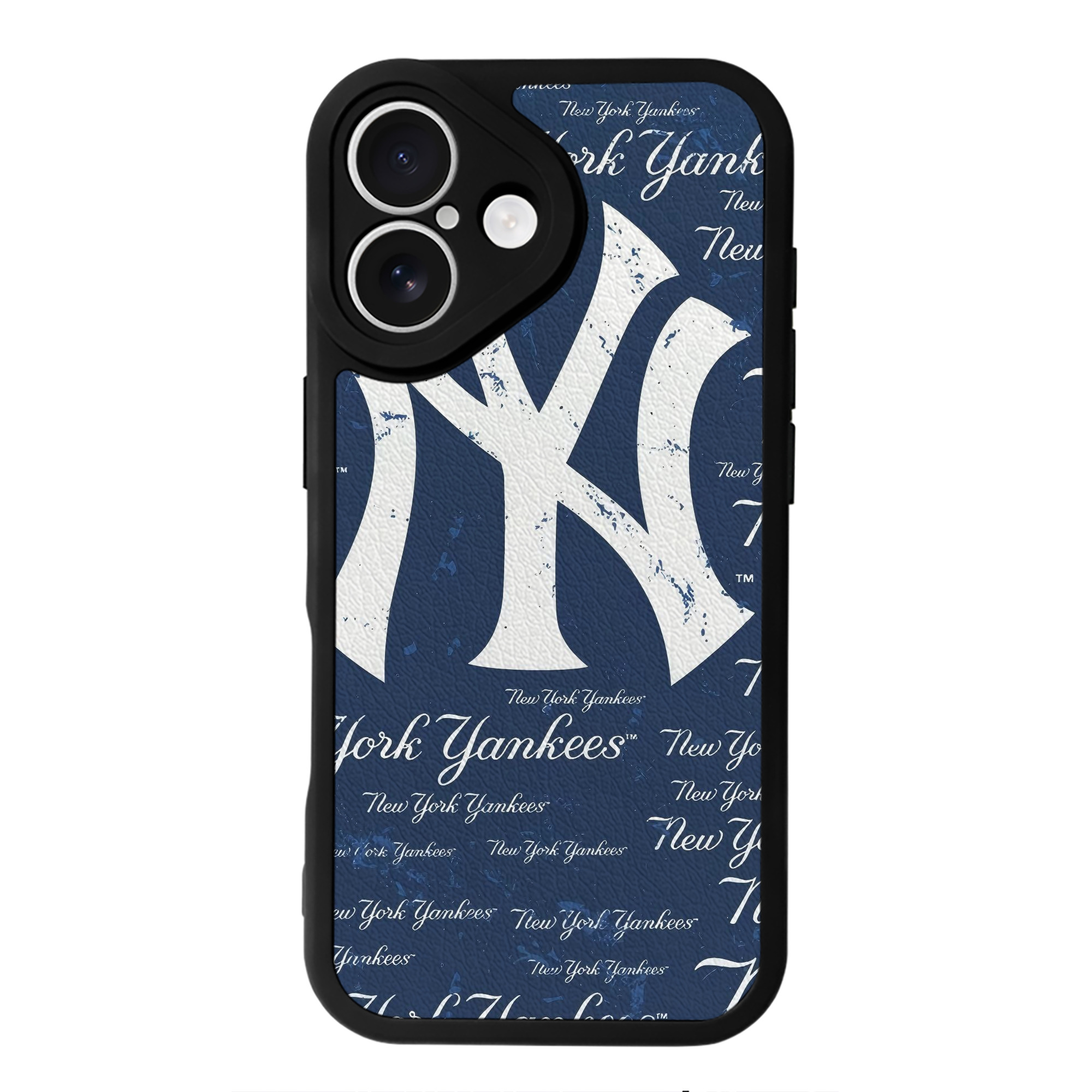 New York Yankees 117 IPhone 16 Silicone Leather Case – UV Print, Lambskin Texture – Perfect Fit, Wireless Charging Compatible, Scratch Resistant, Precise Cutouts – Stylish Protection For IPhone 16